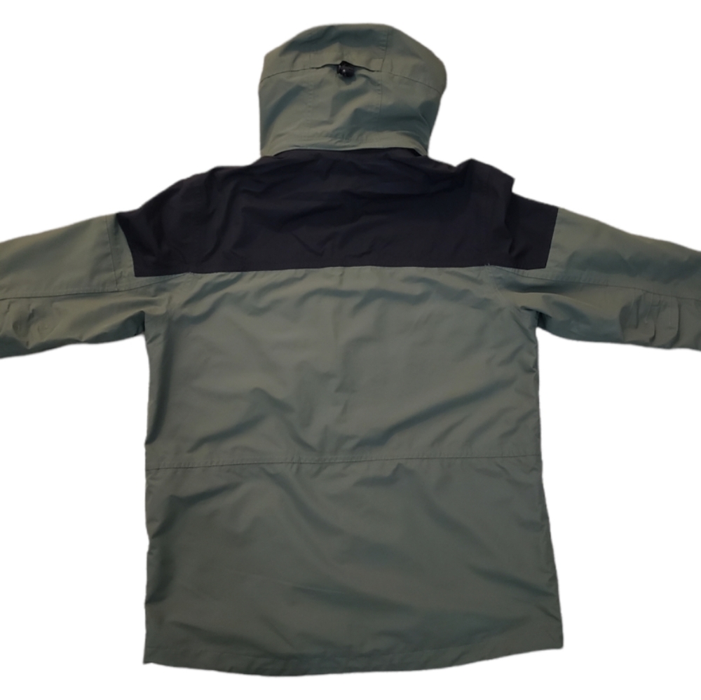 Eddie Bauer WeatherEdge Green Hooded Rain Parka Jacket Coat - Picture 4 of 8